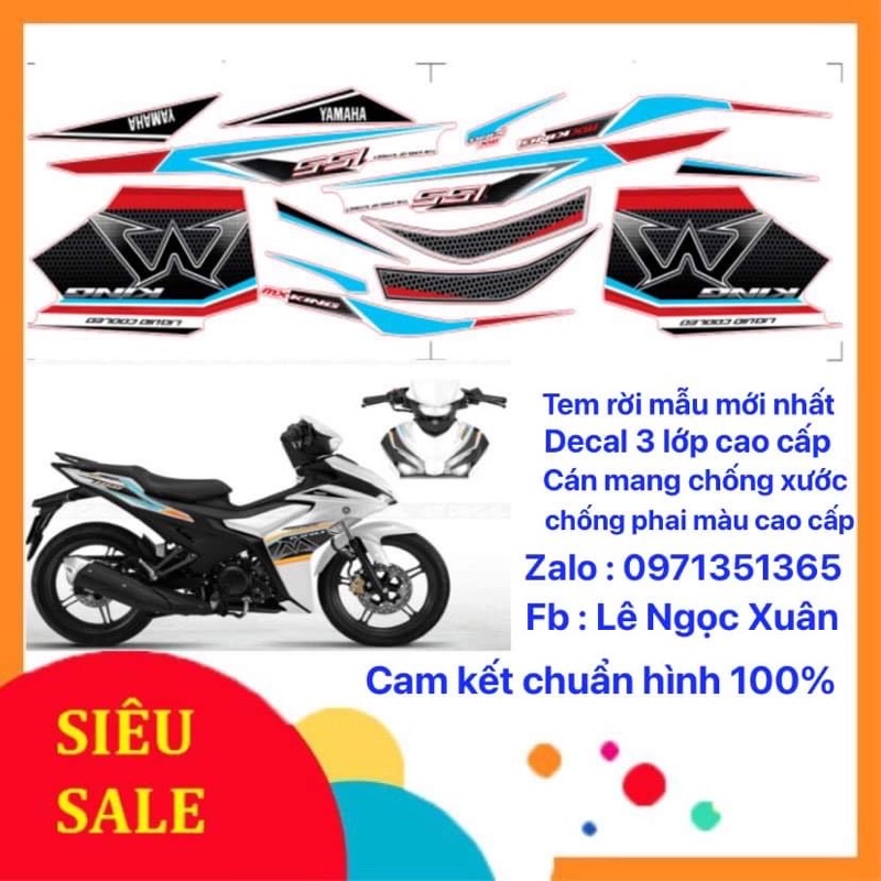 Tem rời EXCITER 155 mẫu đẹp , decal 3 lớp cao cấp