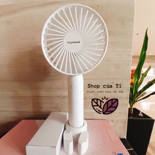 ⚠️THANH LÝ NỬA GIÁ⚠️dùng liên tục 8h Quạt Mini cầm tay có chân đỡ điện thoại, dung lượng pin 2000mA
