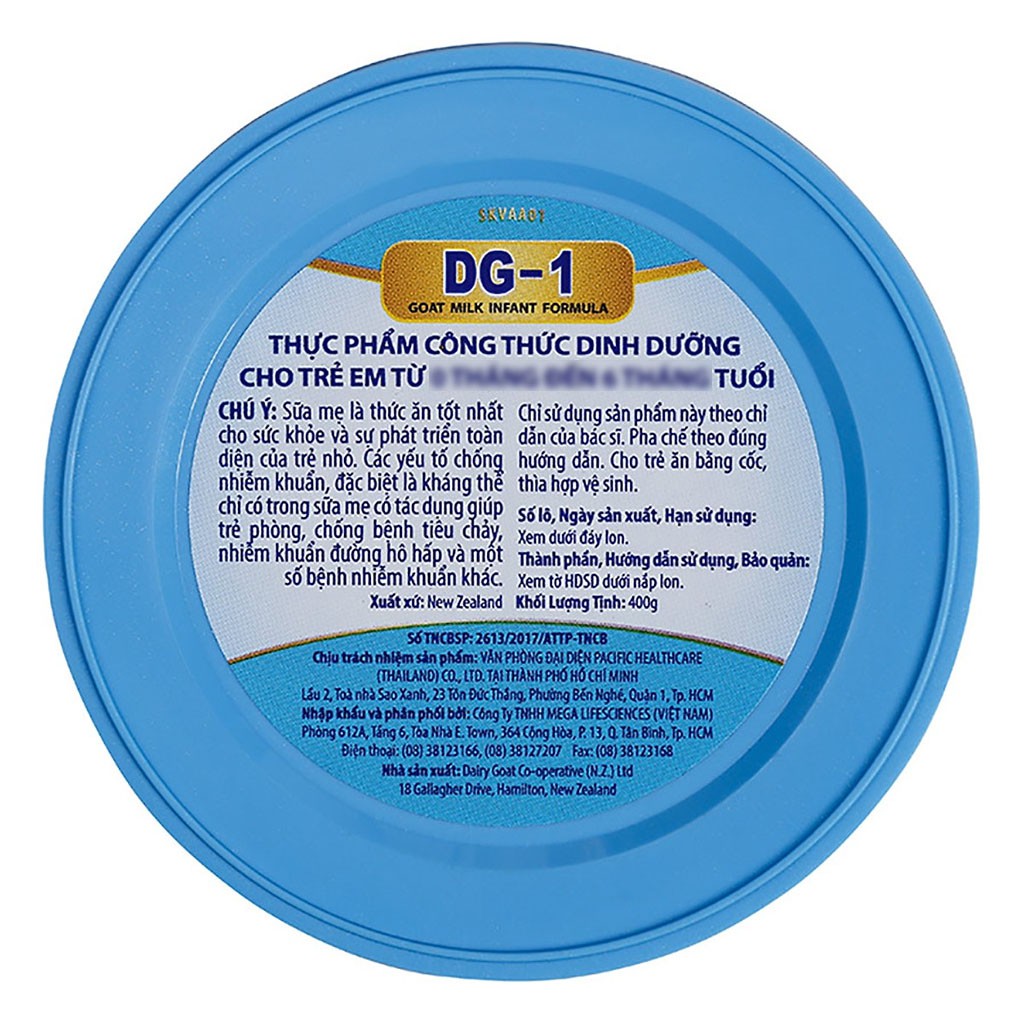 [CHÍNH HÃNG] Sữa Bột DG-1 Goat Milk Infant Formula Hộp 400g
