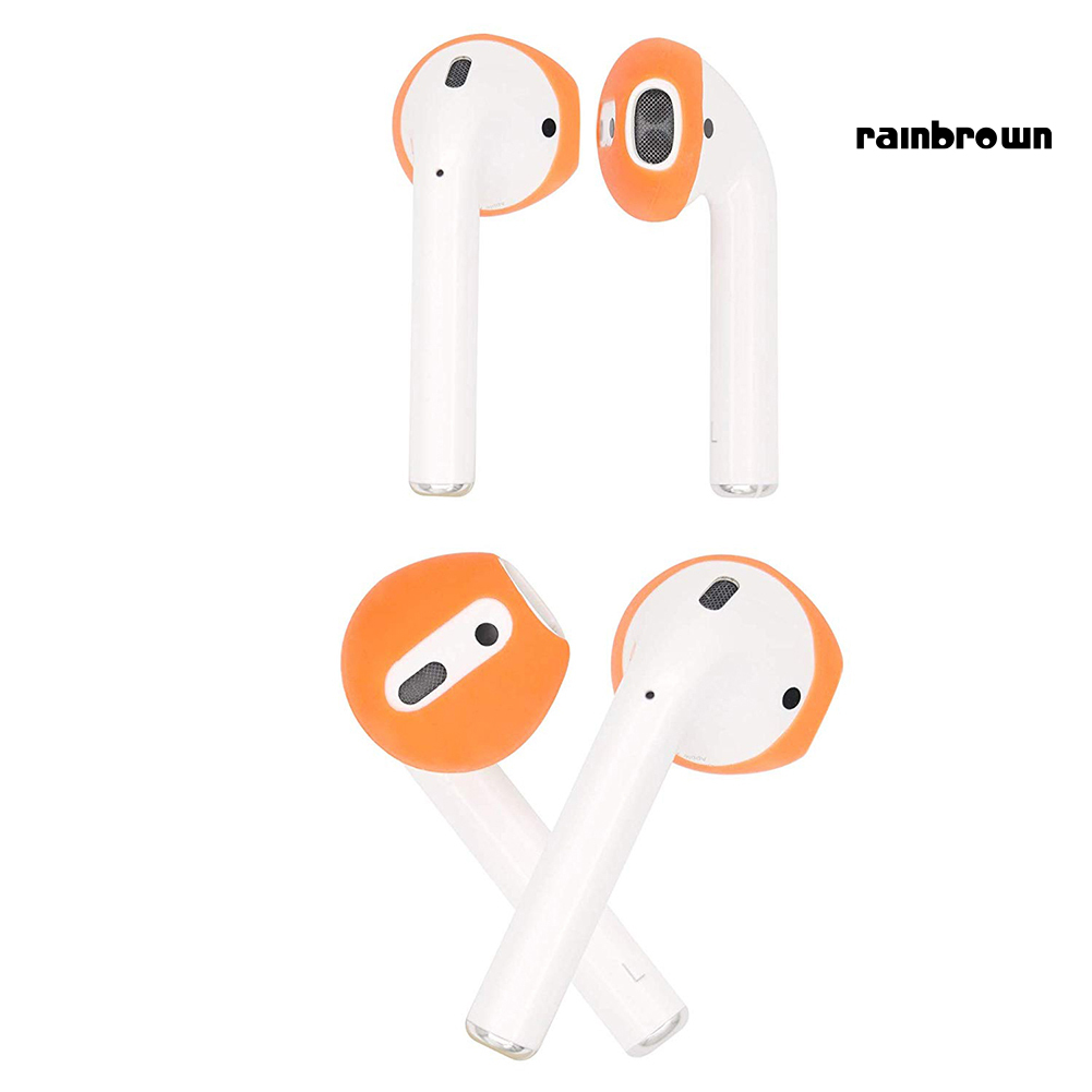 Set 2 Cặp Nút Silicon Siêu Mỏng Bảo Vệ Tai Nghe Airpods