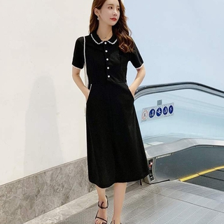 Đầm Dáng Dài Qua Gối Chiết Eo Plus Size