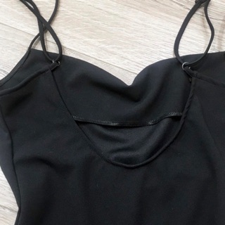 Đầm body đen cổ đổ xẻ tà ❤️(KÈM ẢNH SÀN THẬT)t