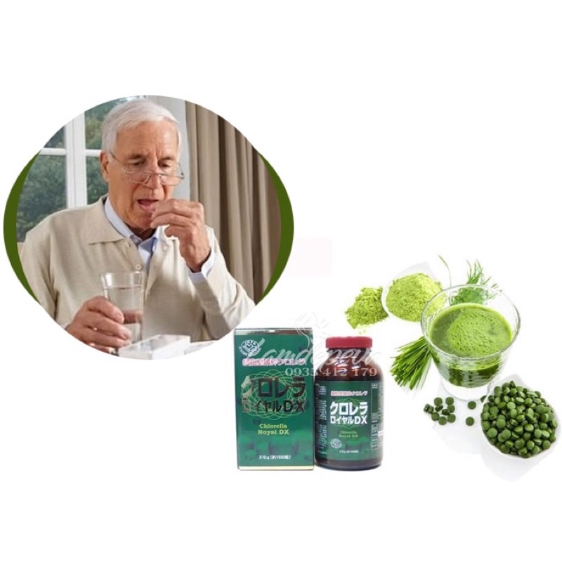 Tảo xoắn Chlorella Royal DX Nhật Bản - Tảo lục Hoàng Gia 1550 viên