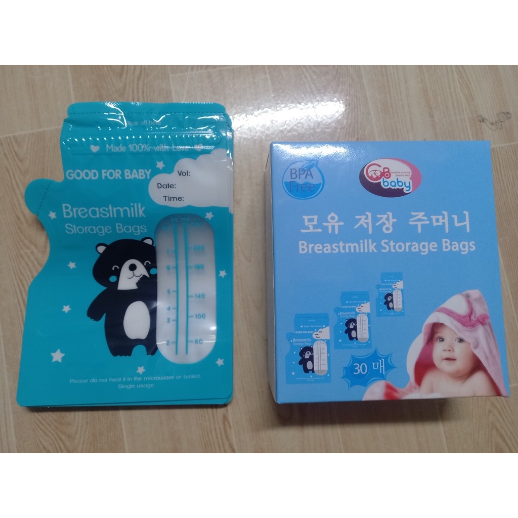 Túi trữ sữa GB xanh cho mẹ (si1)