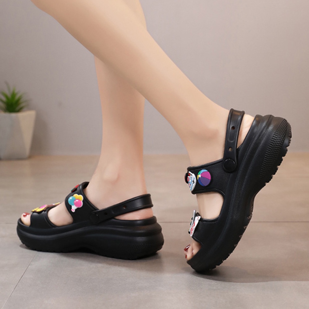 Dép sandal đế dày 6cm tăng chiều cao thời trang cho nữ dép sandal nữ dép gót sandal nữ 7799-1