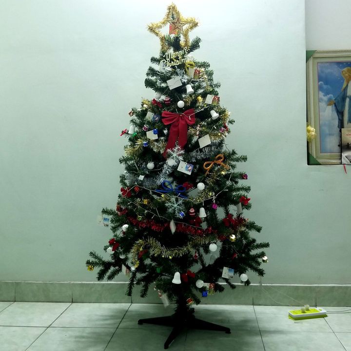 Cây thông noel 1m8, 1m5 hàng Việt Nam chất lượng cao trang trí giáng sinh cho nhà cửa, phòng khách, phòng ngủ 180cm