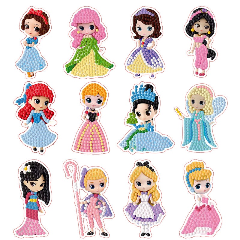 Đồ Chơi Sticker/Tranh Dán Kim Cương 6D Đính Đá