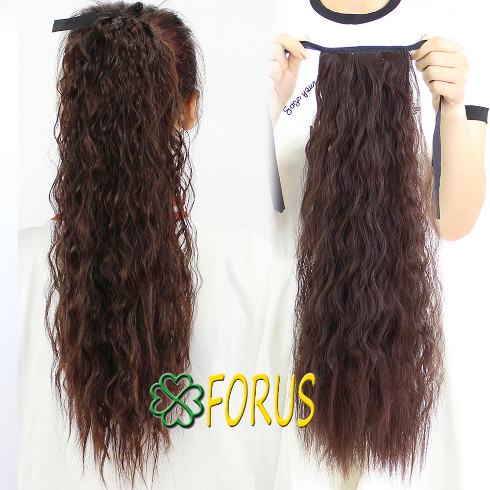 Tóc giả nữ cột xù 60cm C168 😍FREESHIP😍 Tóc cột xù mì, buộc tóc giả, cột tóc giả, tóc giả buộc Sỉ 40k