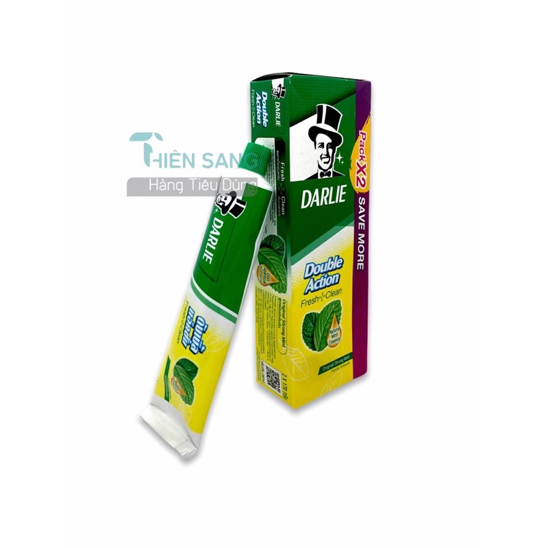 Kem đánh răng Darlie ông tây vị bạc hà hộp 2 tuýp