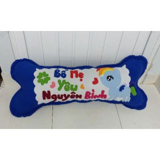 Bộ 3 gối nằm và ôm handmade ngựa poly, doremon, mèo vàng