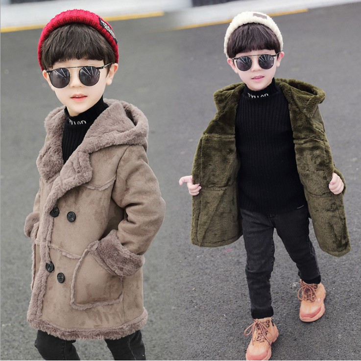Áo Khoác Ấm Trẻ Em- Áo Khoác Bé Trai 3 Tuổi Trở Lên Siêu Đẹp - Áo Khoác Da Lộn Hàn Quốc Cho Bé Trai Mới 2022