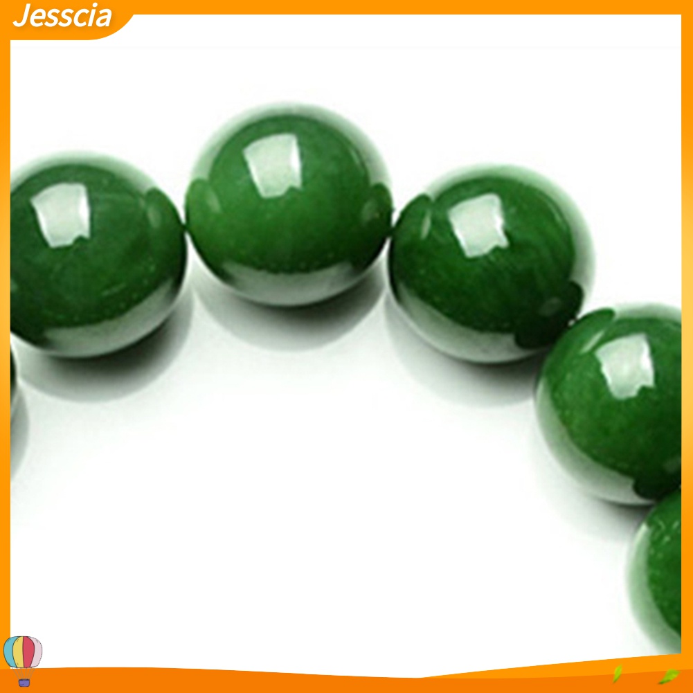 Jessica| Vòng Tay Chuỗi Hạt Đá Ngọc Bích Xanh Đậm 10mm