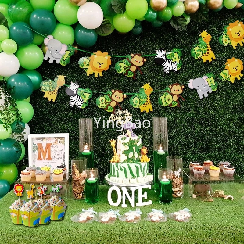 Dây Treo Trang Trí Sinh Nhật Hình Động Vật Hoạt Hình Cho Trẻ Em 1 Tuổi