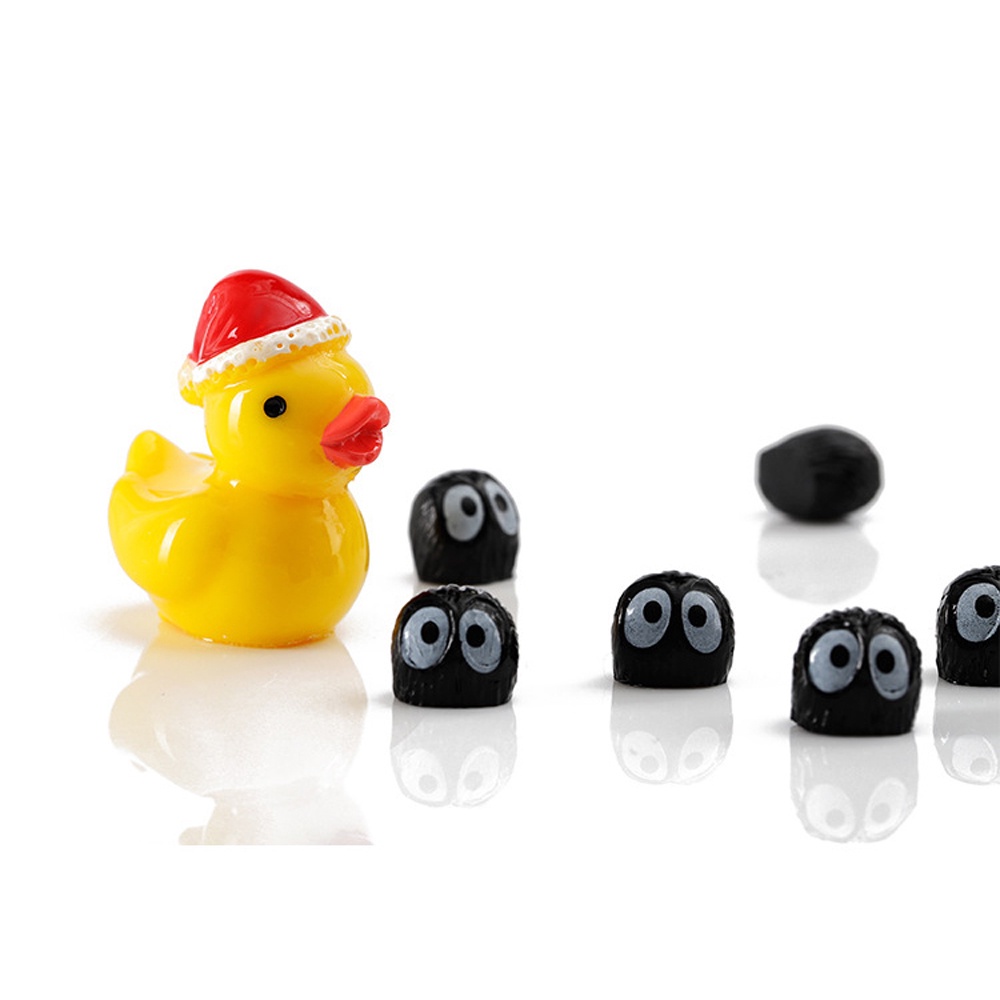 Set 10 mô hình nhân vật Totoro bằng nhựa PVC màu đen 1.5cm