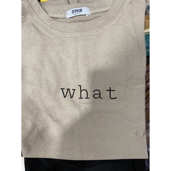 Áo phông chữ what phông 3158 mặt tuyết.