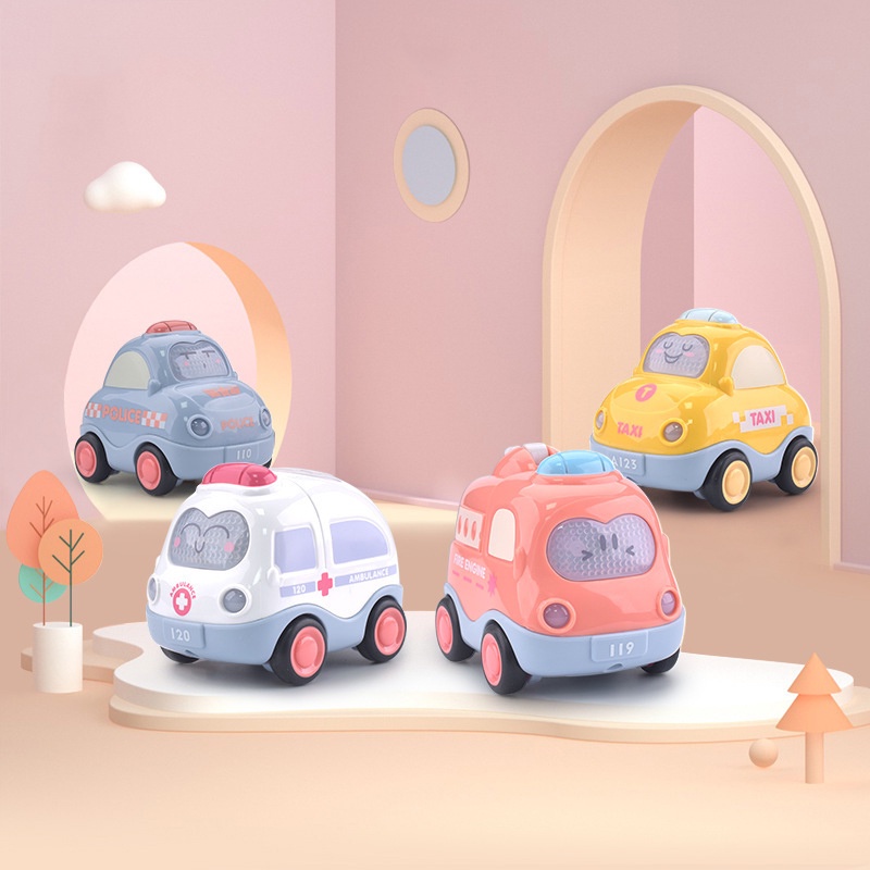 Xe đồ chơi cho bé xe giao thông có nhạc và đèn chạy trớn phong cách hàn quốc XDC20 KIDS GARDEN