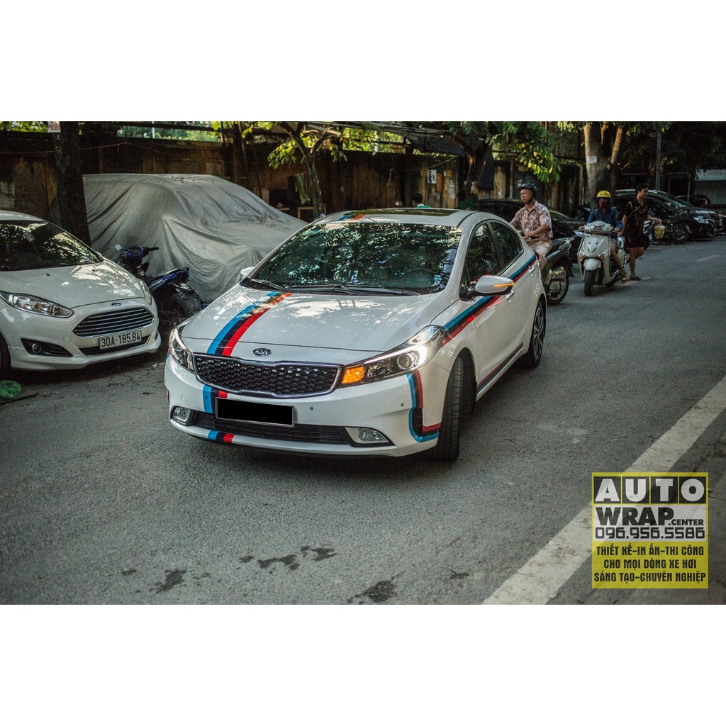 Tem họa tiết xe Cerato BIM 1 - Tem họa tiết ô tô Kia, tem dán sườn xe thể thao
