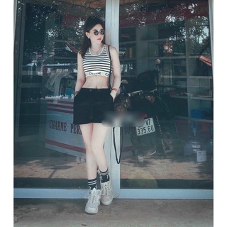 Áo len croptop in chữ Celina