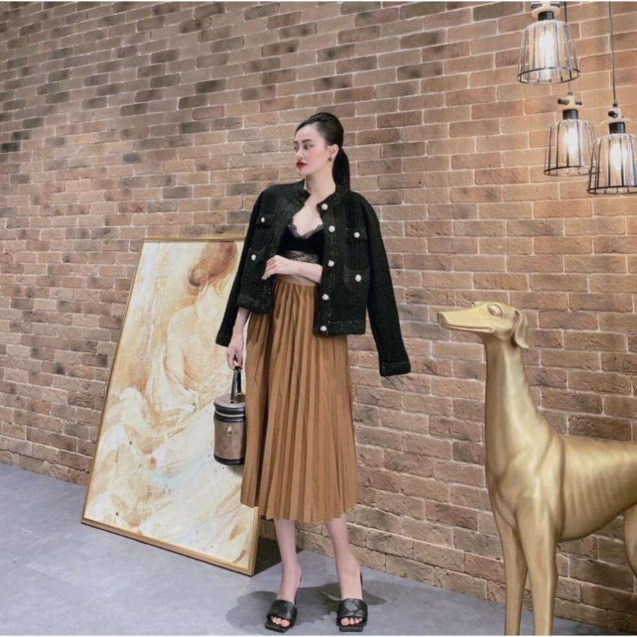Chân Váy Xếp Ly Midi Dài Cạp Chun Siêu Đẹp Siêu Rẻ | BigBuy360 - bigbuy360.vn