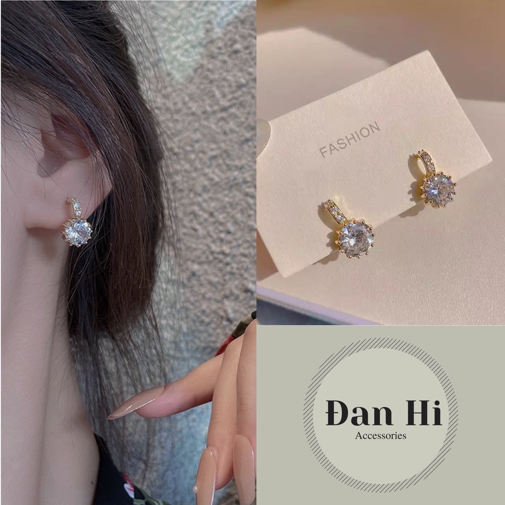 Khuyên tai, bông tai Holy đính đá Zircon cao cấp Danhi.accessories