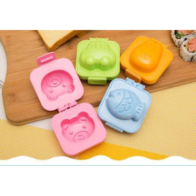 Khuôn cơm, trứng làm bánh, Bento tạo hình cá, ô tô, gấu, thỏ - hàng nội địa Nhật Bản Kokubo