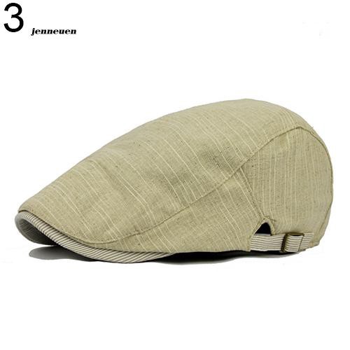 Mũ nồi Beret vải cotton màu trơn thời trang cổ điển cho nam