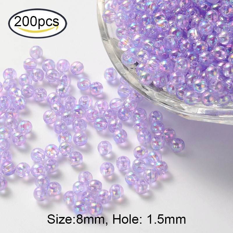 Bộ 200-1000 Hạt Nhựa Acrylic Trong Suốt Đường Kính 4mm