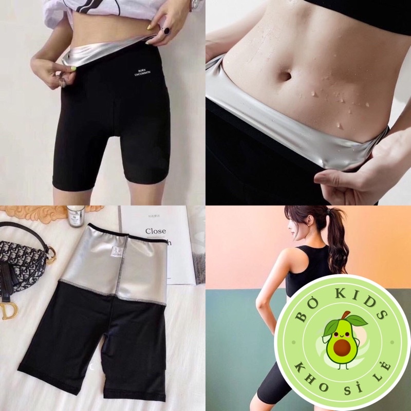 Quần Sinh Nhiệt Đổ Mồ Hôi Tan Giảm Mỡ Gen Nịt Bụng Định Hình Eo Tập Gym Yoga Thể Dục Thể Thao Đốt Cháy Nữ [Hàng Loại 1]