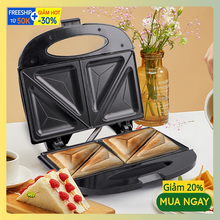Máy nướng kẹp thịt Haeger, nướng bánh mì Sandwich