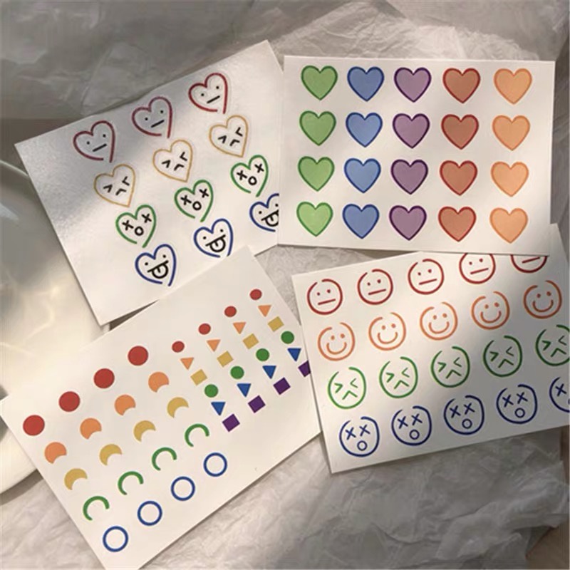 bộ xăm nhiều hình cute hình xăm trái tim