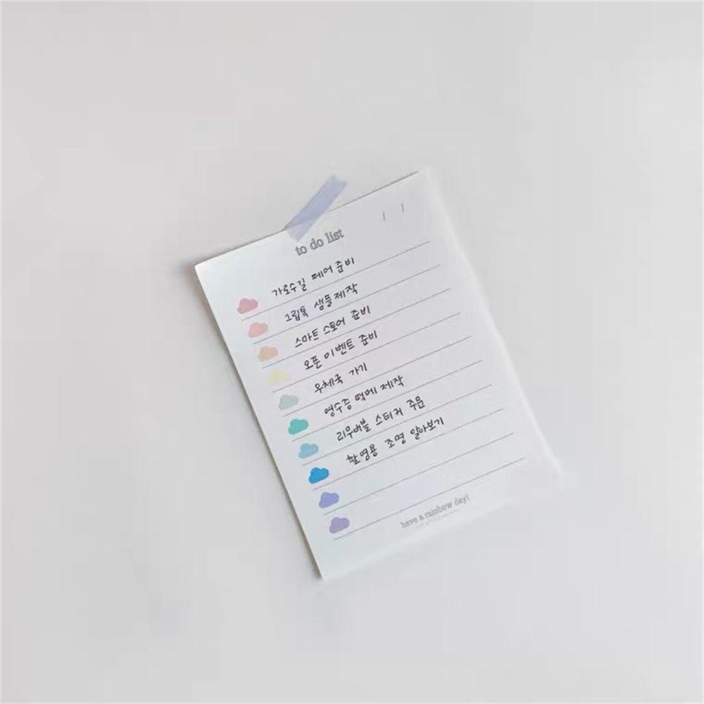 PEWANY Set 50 Tờ Giấy Ghi Chú Họa Tiết Đám Mây Nhiều Màu Sắc Dễ Thương