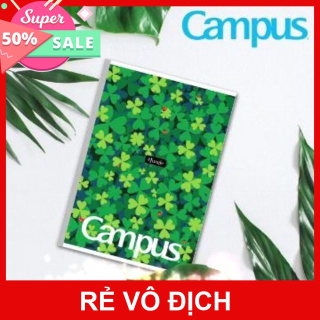 Vở kẻ ngang campus có chấm 200tr khổ A4 Garden và Jungle