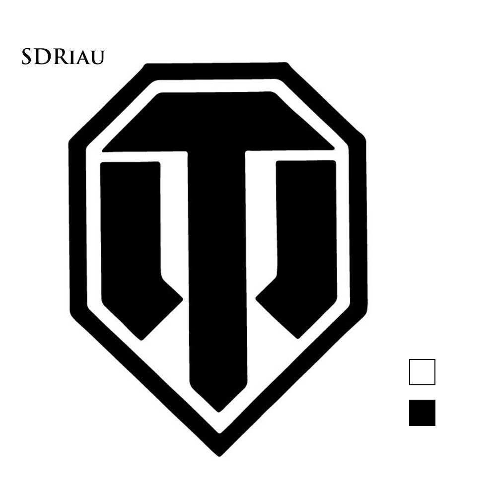 Military Tank Logo Reflective PET Self-Adhesive Sticker Car Decoration Decal