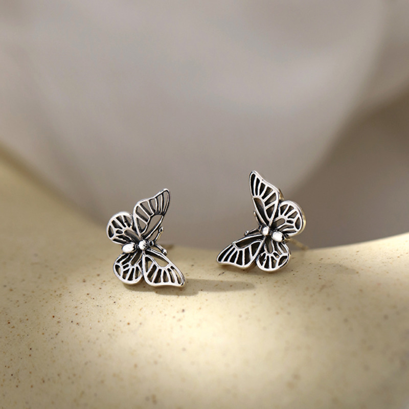 BUTTERFLY Hoa Tai Dáng Dài Hình Bướm Phong Cách Retro