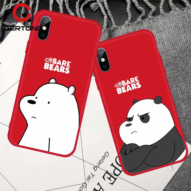 Ốp điện thoại mềm chống sốc họa tiết hình con gấu đáng yêu cho 6/6S/6+/6S+/7/7+/8/8+/X/XR/XS/XSMax