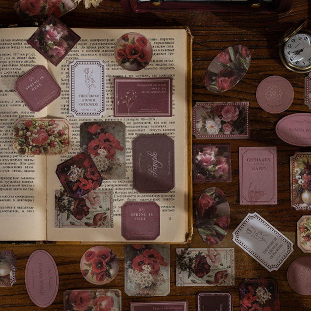 Miếng Dán Trang Trí Sổ Tay / Nhật Ký Phong Cách Retro Độc Đáo DIY