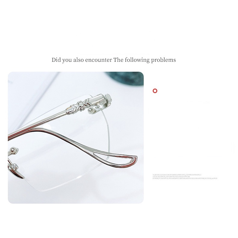 【+100°~+400°Kính Đọc Sách Không Gọng Chống Ánh Sáng Xanh Chống Mệt Mỏi Cho Nam Và Nữ