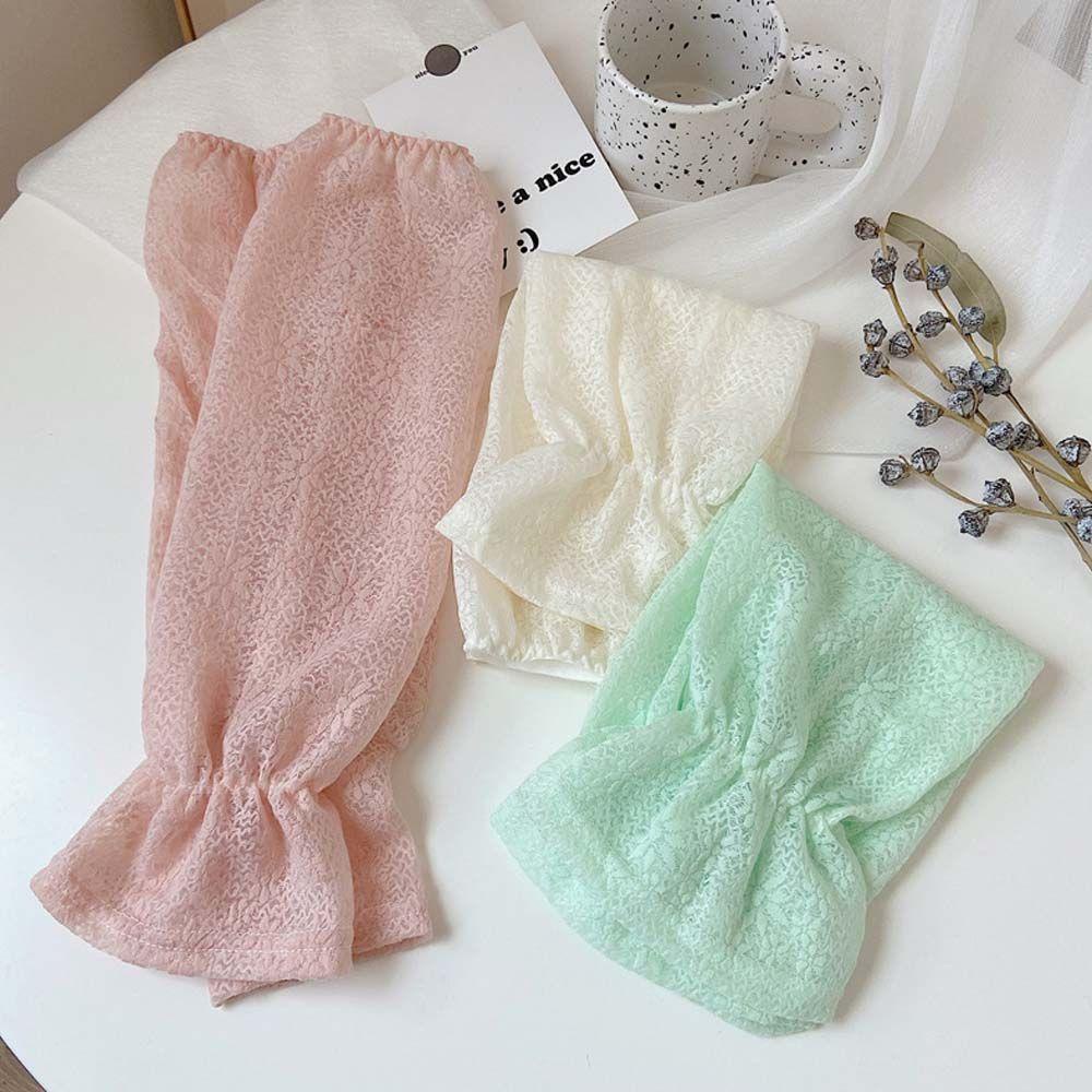 DARNELL Găng Tay Lưới Ren Hoa Mỏng Mềm Mại Chống Nắng Cho Nữ