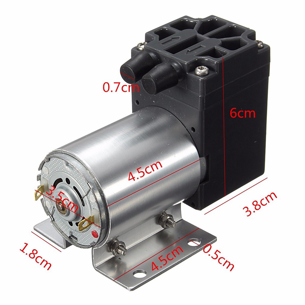 Máy Bơm Chân Không Mini DC 12V 5L / min 120kpa Có Giá Đỡ L10
