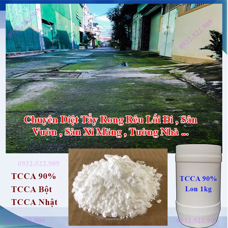 1kg TCCA 90, TCCA Bột Xử Lý Nước Hồ Bơi, Khử Trùng Nhà Cửa, Tẩy Rong Rêu