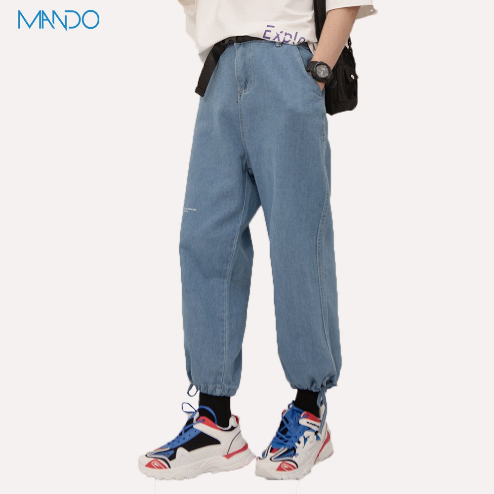 Quần jean baggy nam form dáng rộng quần bò nam Hàn Quốc thời trang Mando - QJN006 | BigBuy360 - bigbuy360.vn