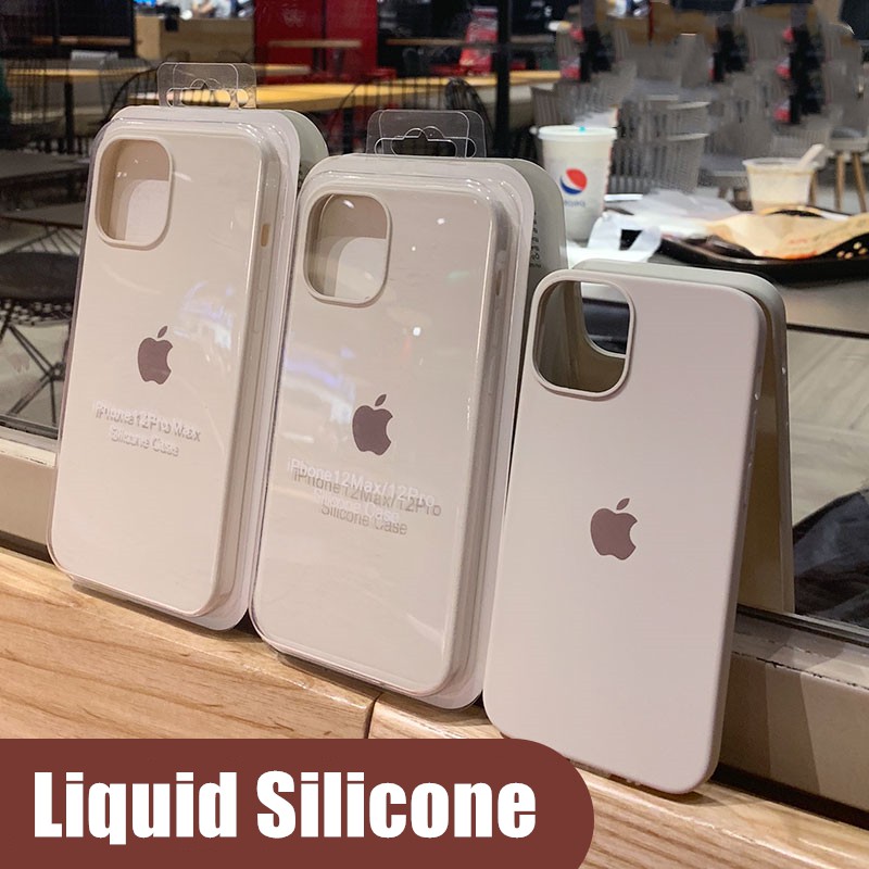 Ốp điện thoại silicon cao cấp có logo độc đáo cho iPhone 12 Mini 12 Pro Max 12 5.4" 6.1" 5.7"iphone case