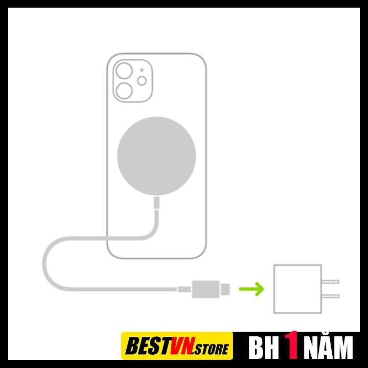 [DÙNG CHO ANDROID VÀ IPHONE] Sạc Không Dây MagSafe Charger Cho iPhone 12 Và Các Dòng Máy Hỗ Trợ Sạc Không Dây Chuẩn Qi