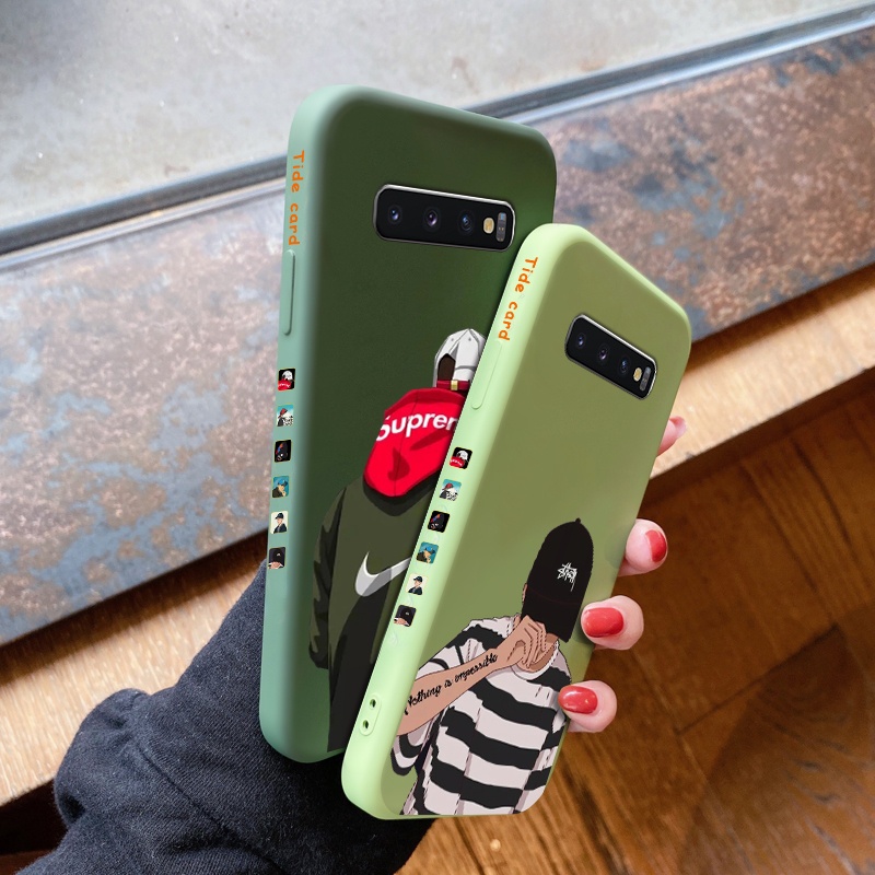 Case For Samsung galaxy S10 4G S10 5G S10 Lite S10 Plus S9 S9 S9 Plus Phone Cases Cony Edge Design Genuine Brown Color Fashionable Silicon Cases Square Edge Protect the whole Camera