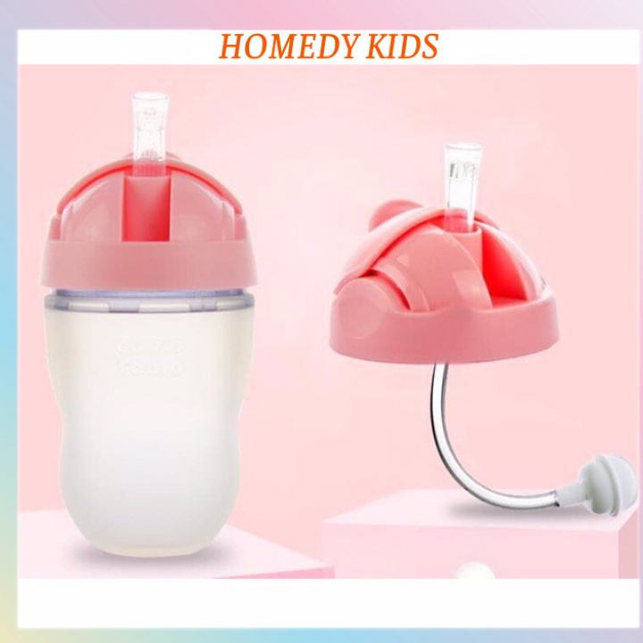 Nắp tập uống nước cho bình como silicon đầu hút siêu mềm chống sặc cho bé MB25 Homedy Kids