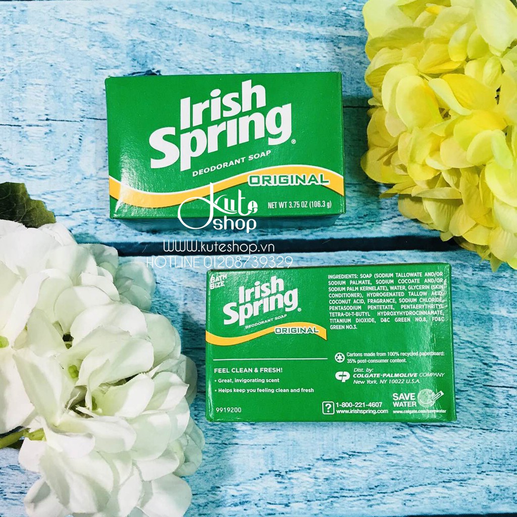 1 cục xà bông diệt khuẩn Irish Spring Deodorant Soap Original 104.8g | BigBuy360 - bigbuy360.vn