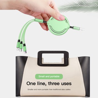 Dây cáp sạc nhanh 3 trong 1 thích hợp cho Iphone / Type-C / Android