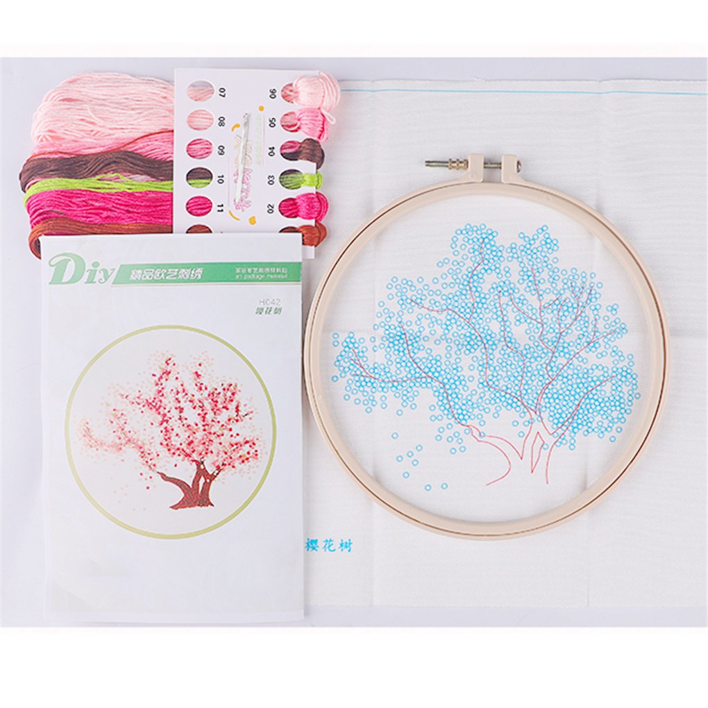 Handmade Embroidery Kit DIY Cross Stitch Material Package Home Handwork Tool for Beginner, Type A 1
