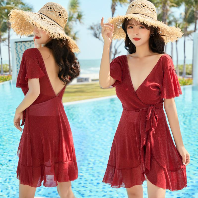 Đồ Bơi-Bikini Một Mảnh Dạng Váy Nữ Kín Đáo