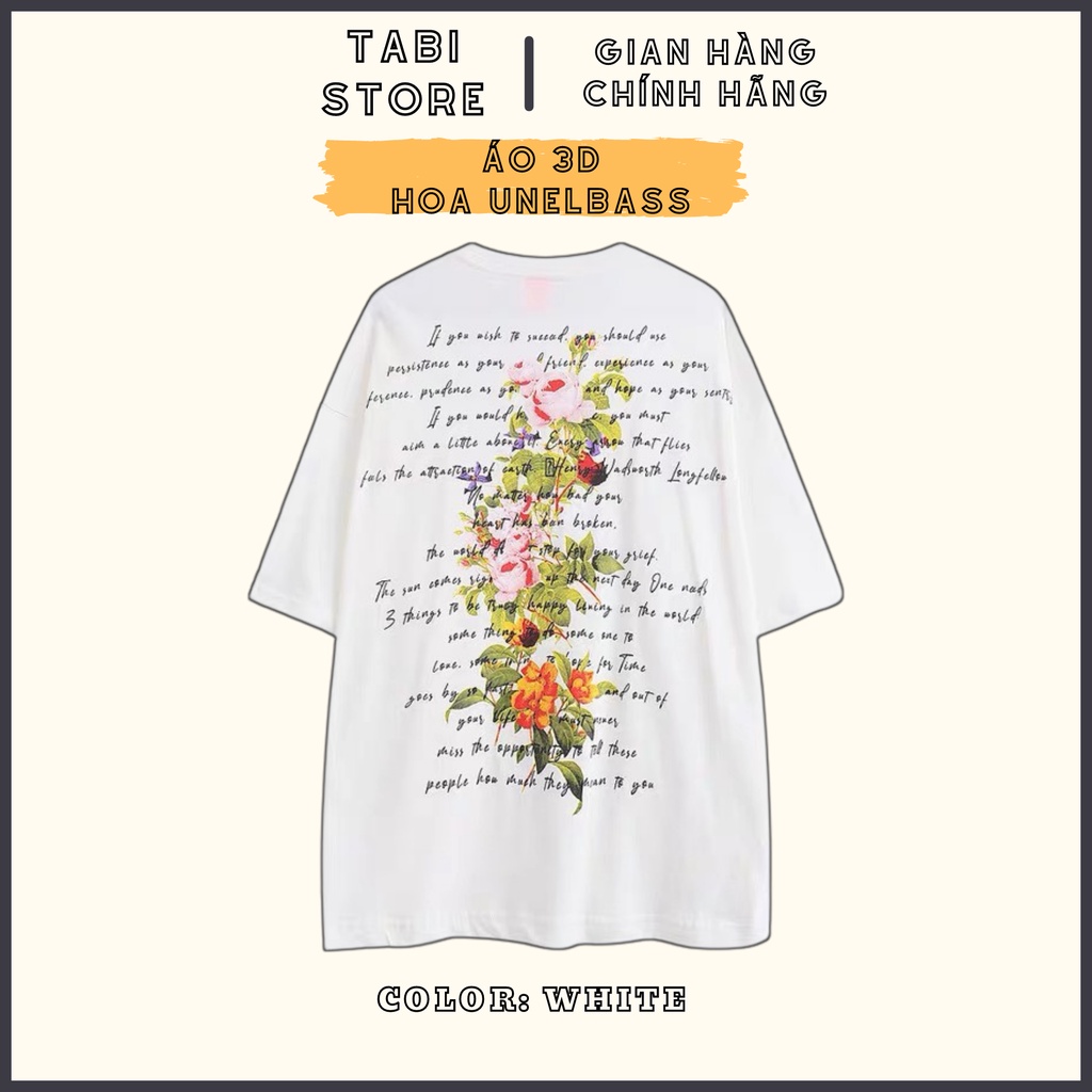 Áo Thun Tay Lỡ TABI Dáng Rộng In 3D Unisex - Áo Tee Basic  Unelbass